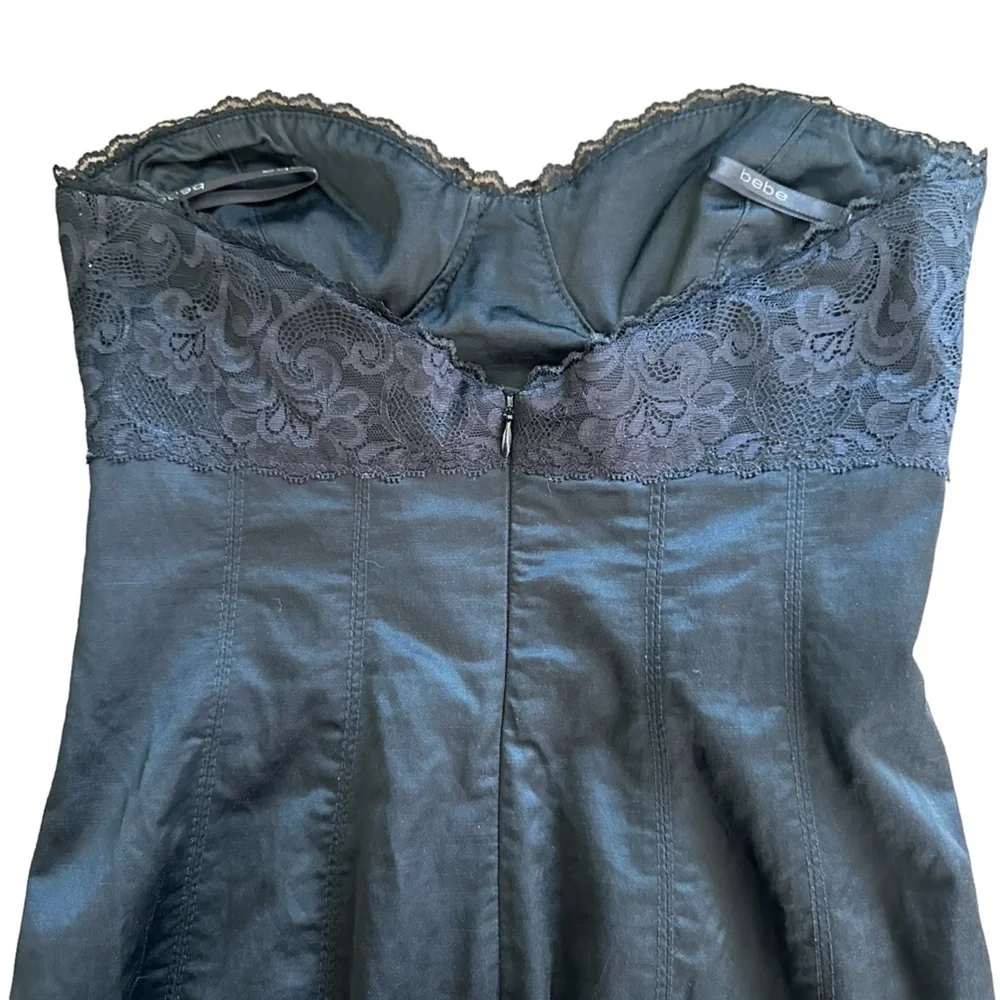 Bebe Black Shapewear Firm Control Strapless Slip